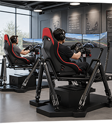 9D VR racing car simulator with motion platform