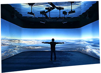 360 immersive 3D projection system for exhibition hall