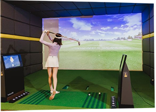 4K indoor golf simulator system